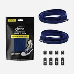 Эластичные шнурки Xpand No-Tie Navy Blue цена и информация | Для ухода за обувью и одеждой | 220.lv