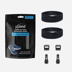 Эластичные шнурки Xpand Quick-Release Solid Black цена и информация | Для ухода за обувью и одеждой | 220.lv