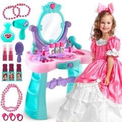 Kosmētikas galdiņš ar spoguli un piederumiem, piparmētra cena un informācija | Rotaļlietas meitenēm | 220.lv