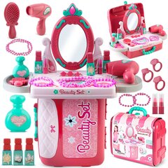 Kosmētikas galds ar spoguli un aksesuāriem, rozā cena un informācija | Rotaļlietas meitenēm | 220.lv