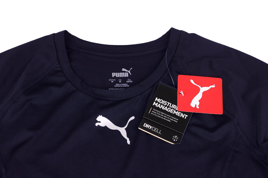 T-krekls vīriešiem Puma LIGA Baselayer Tee LS 655920 20, melns cena un informācija | Vīriešu T-krekli | 220.lv