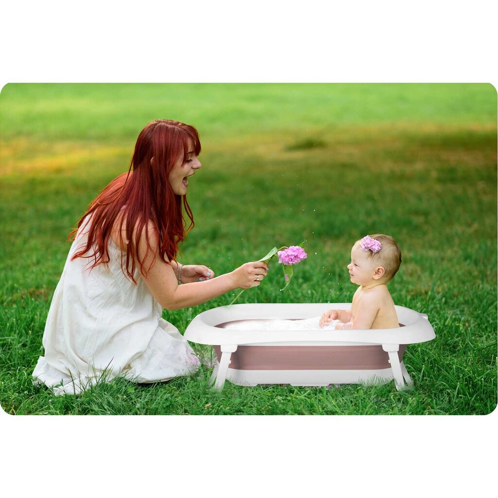 Bērnu vanna, balta un rozā cena un informācija | Mazuļa mazgāšana | 220.lv