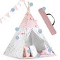 Bērnu telts ar virteni un gaismām , rozā krāsā cena un informācija | Bērnu rotaļu laukumi, mājiņas | 220.lv