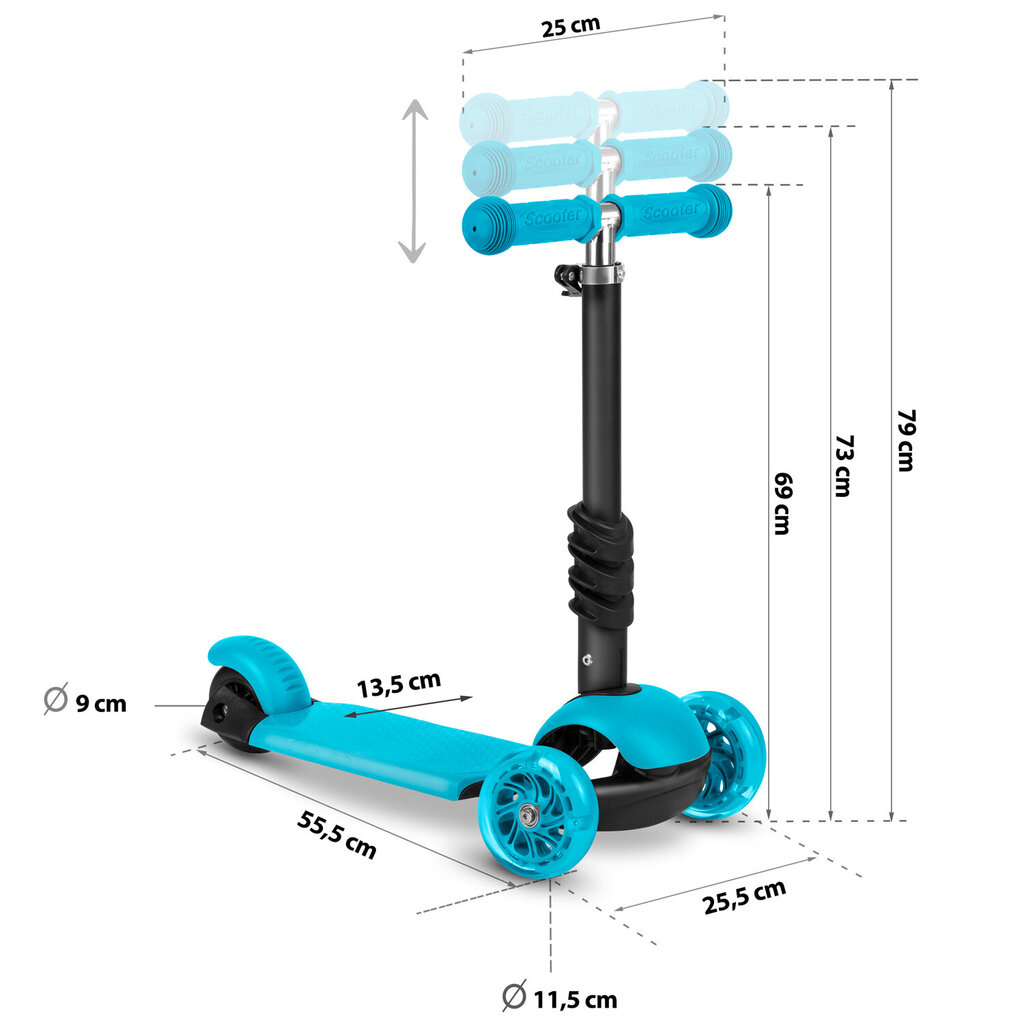 Ricokids Buggy trīsriteņu skrejritenis, tirkīzs цена и информация | Skrejriteņi | 220.lv