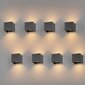 LED sienas lampa K Bright, 8gab, 9W, pelēka cena un informācija | Sienas lampas | 220.lv