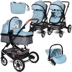 Универсальная коляска Lorelli Lora Set 3in1, Sky Blue цена и информация | Коляски | 220.lv