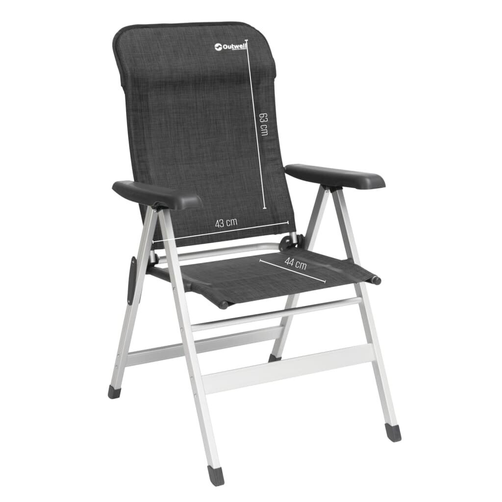 Saliekamais krēsls Outwell Ontario, melns un pelēks cena un informācija |  Tūrisma mēbeles | 220.lv