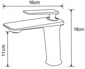 Mexen Purus смеситель для низкой раковины, черный/золотой цена и информация | Смесители | 220.lv