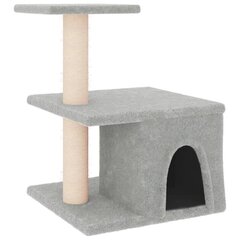 Kaķu māja vidaXL, 48 cm, pelēka cena un informācija | Kaķu mājas, nagu asināmie | 220.lv