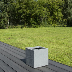 Puķu pods Granite Cube S, 220x220x220mm cena un informācija | Puķu podi | 220.lv