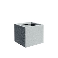 Puķu pods Granite Cube XL, 440x440x380mm cena un informācija | Puķu podi | 220.lv