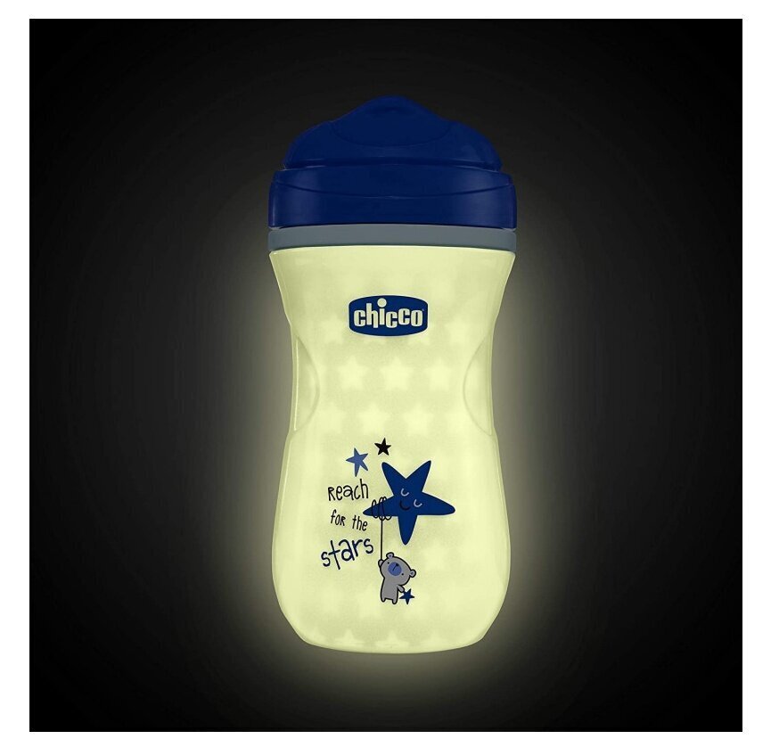 Krūze bērniem Chicco Glowing Cup, zila, 200 ml цена и информация | Bērnu pudelītes un to aksesuāri | 220.lv