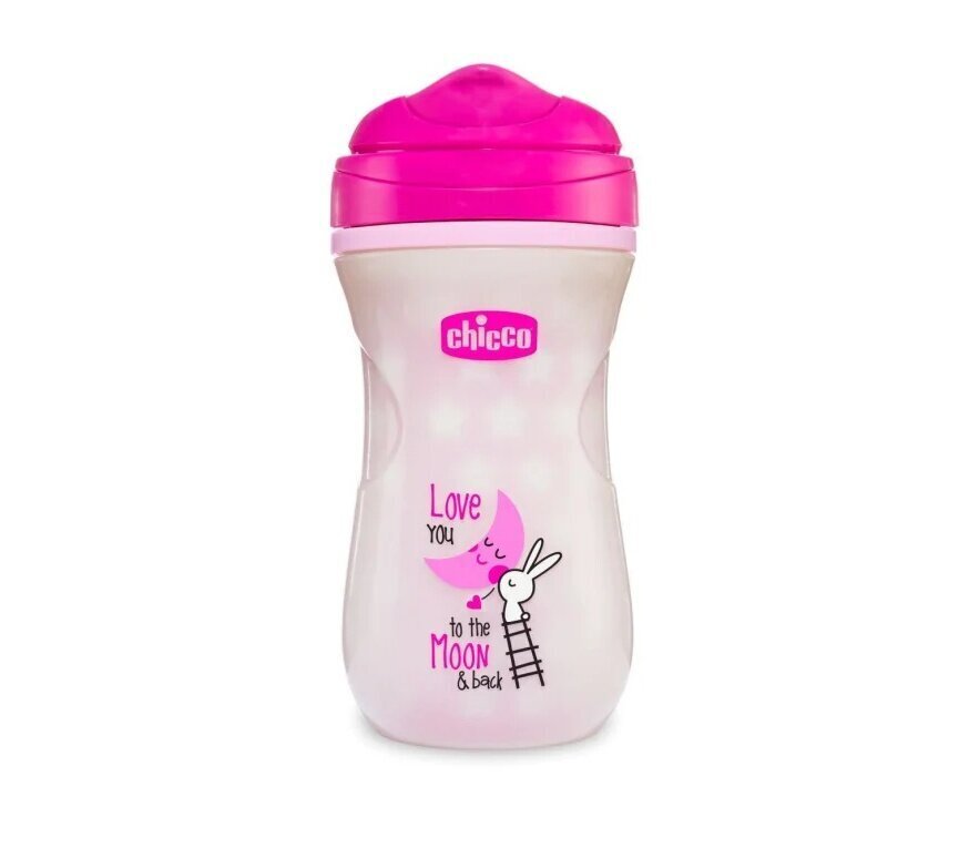 Pudele bērniem Chicco Skiny Cup, rozā, 200 ml цена и информация | Bērnu pudelītes un to aksesuāri | 220.lv