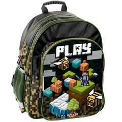 Skolas mugursoma Paso Minecraft PP22GM-090, 38x29x20 cm cena un informācija | Skolas somas | 220.lv