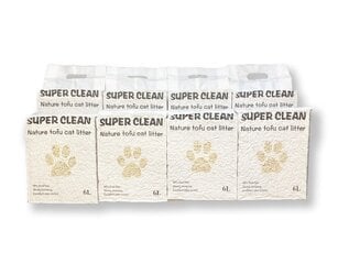 Tofu kaķu pakaiši, 2,4 kg x 8 gab. cena un informācija | Super Clean Zoo preces | 220.lv