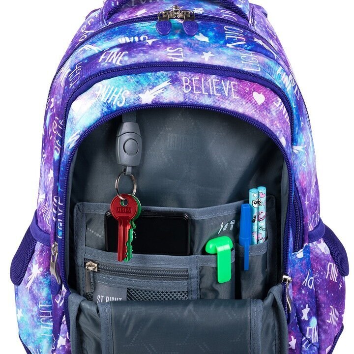 Skolas mugursoma St.Right BP-26 Galaxy Girl 654145, 20 l, 39x27x17 cm cena un informācija | Skolas somas | 220.lv