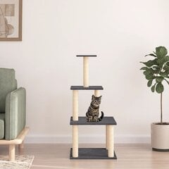 Kaķu māja vidaXL, 111 cm, pelēka cena un informācija | Kaķu mājas, nagu asināmie | 220.lv