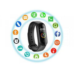 Smartband M4 Black цена и информация | Смарт-часы (smartwatch) | 220.lv