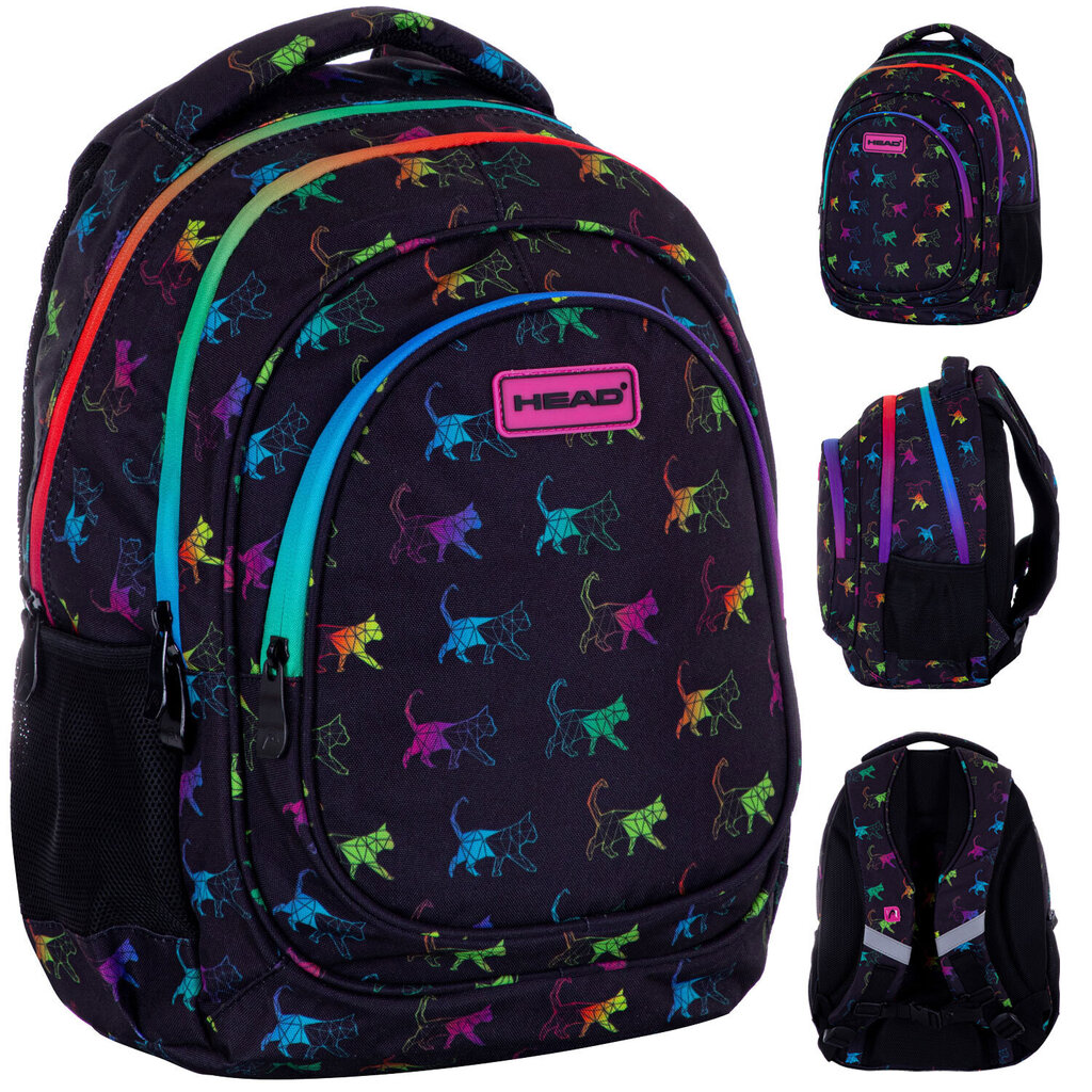 Skolas mugursoma Head AB330 Rainbow Kitty 502023081, 20 l, 39x28x15 cm cena un informācija | Skolas somas | 220.lv