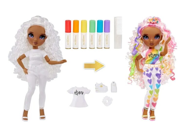 Lelle Rainbow High Color Create Purple Eyes cena un informācija | Rotaļlietas meitenēm | 220.lv