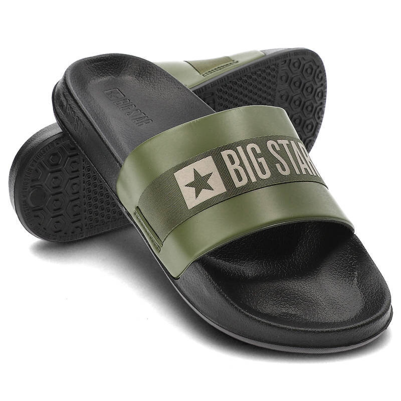 Čības vīriešiem Big Star 12065-P, zaļas cena un informācija | Vīriešu iešļūcenes, čības, sandales | 220.lv
