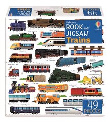 Usborne Book and Jigsaw Trains cena un informācija | Grāmatas mazuļiem | 220.lv