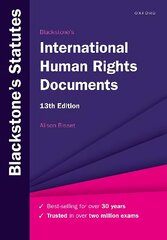 Blackstone's International Human Rights Documents 13th Revised edition cena un informācija | Ekonomikas grāmatas | 220.lv