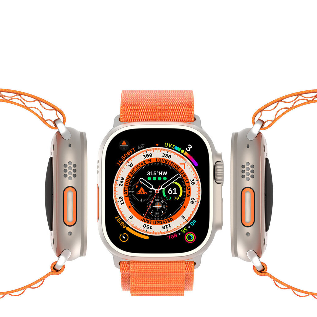 Dux Ducis Velcro Sports Strap GS Version, Orange cena un informācija | Viedpulksteņu un viedo aproču aksesuāri | 220.lv