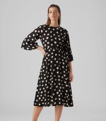 Vero Moda sieviešu kleita 10296908*01, melns/bēšs 5715430629619 cena un informācija | Kleitas | 220.lv