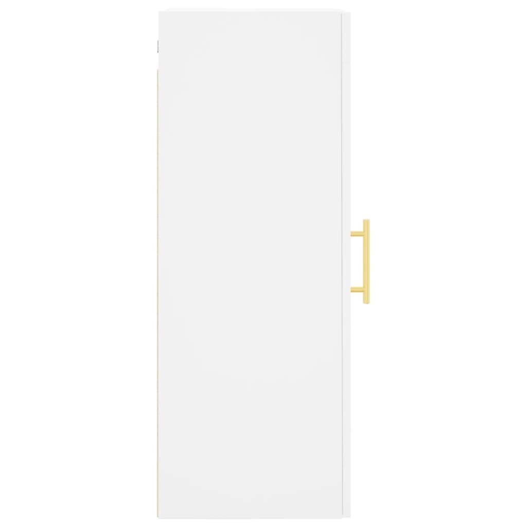 vidaXL sienas skapītis, 34,5x34x90 cm, balts cena un informācija | Skapīši viesistabai | 220.lv