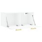 vidaXL sienas skapītis, balts, 80x36,5x35 cm, inženierijas koks cena un informācija | Skapīši viesistabai | 220.lv