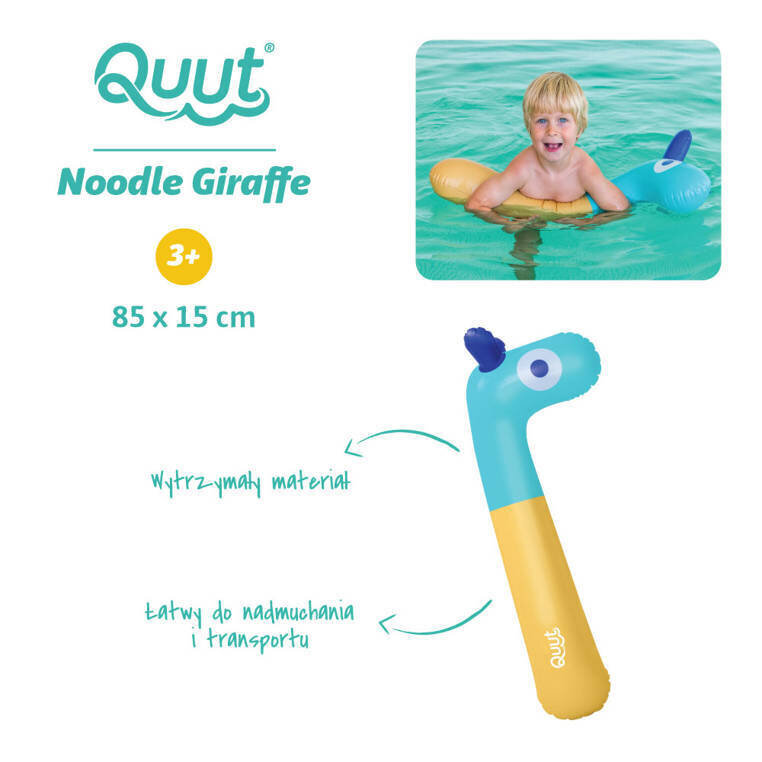 Piepūšamā peldēšanas nūdele Quut, Žirafe cena un informācija | Ūdens, smilšu un pludmales rotaļlietas | 220.lv