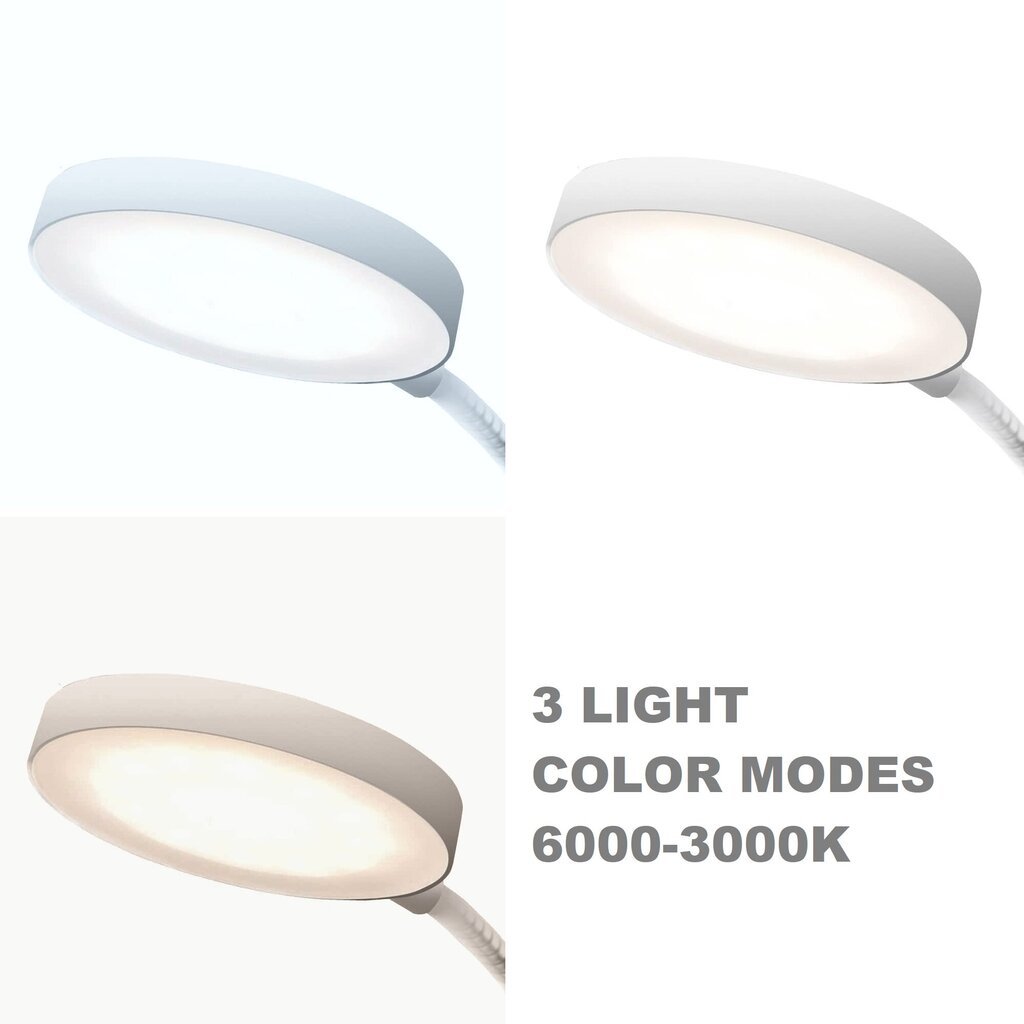 LED piestiprināma galda lampa G.LUX GD-UNO-C white cena un informācija | Galda lampas | 220.lv