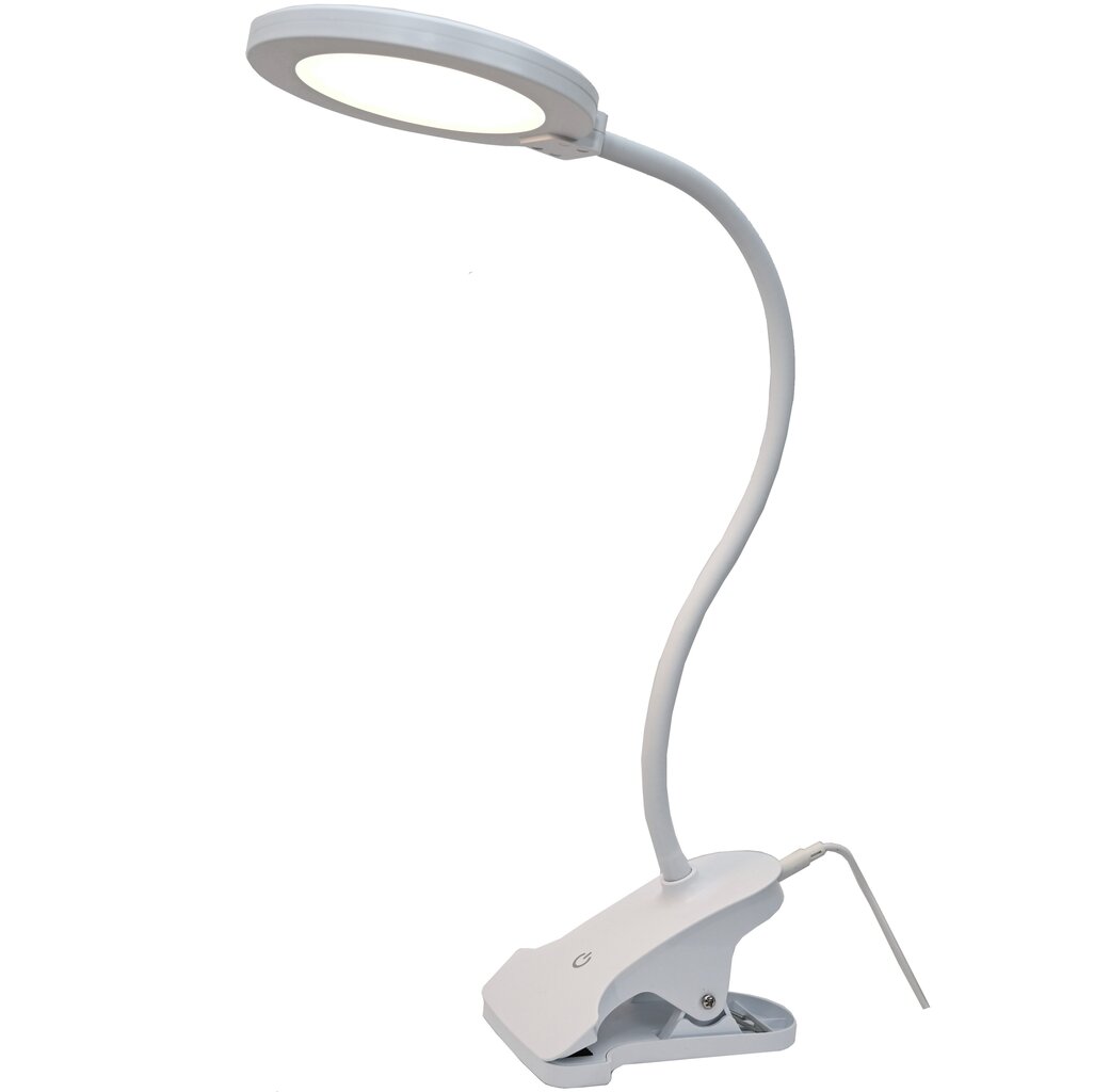 LED piestiprināma galda lampa G.LUX GD-UNO-C white cena un informācija | Galda lampas | 220.lv