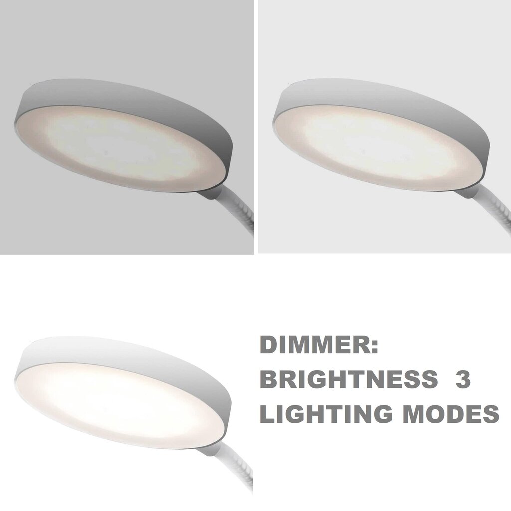 LED piestiprināma galda lampa G.LUX GD-UNO-C white цена и информация | Galda lampas | 220.lv