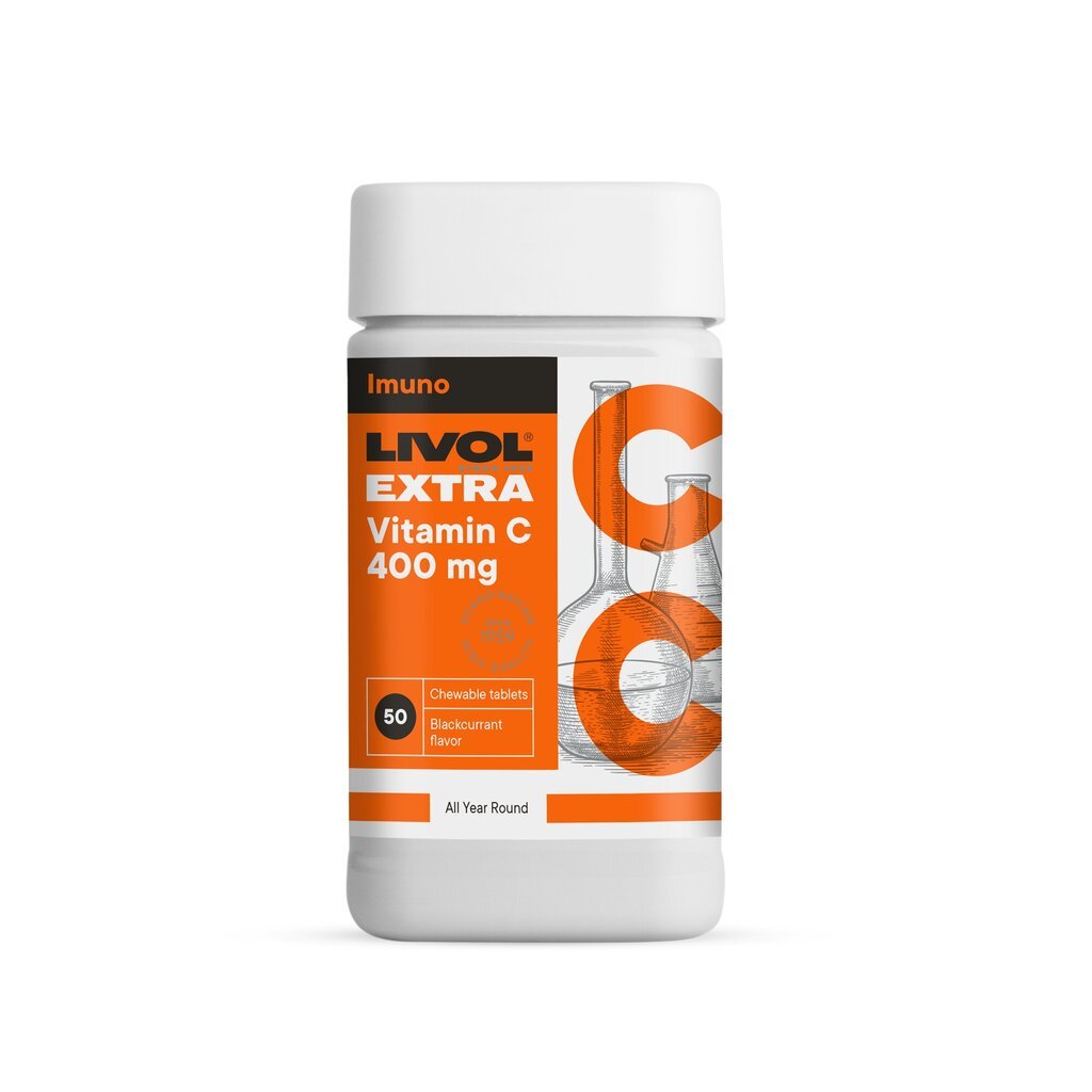Uztura bagātinātājs Livol Vitamin C, 400 mg, N50 cena un informācija | Vitamīni | 220.lv