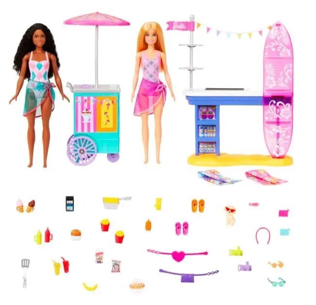 Barbie pludmales kiosks цена и информация | Rotaļlietas meitenēm | 220.lv