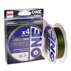 Плетеная леска IAM Number One Superior 4X navygreen 2.73 kg 0.08mm цена и информация | Лески | 220.lv