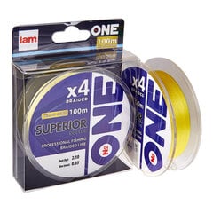 Плетеная леска IAM Number One Superior 4X yellow 2.10 kg 0.05mm цена и информация | Лески | 220.lv