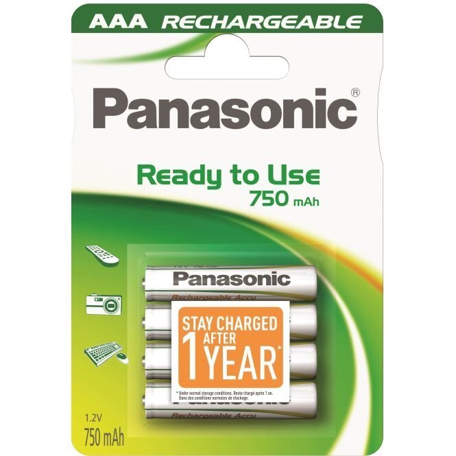 Baterjia Panasonic Ready To Use HR03 (AAA) 750 mAh cena un informācija | Baterijas | 220.lv