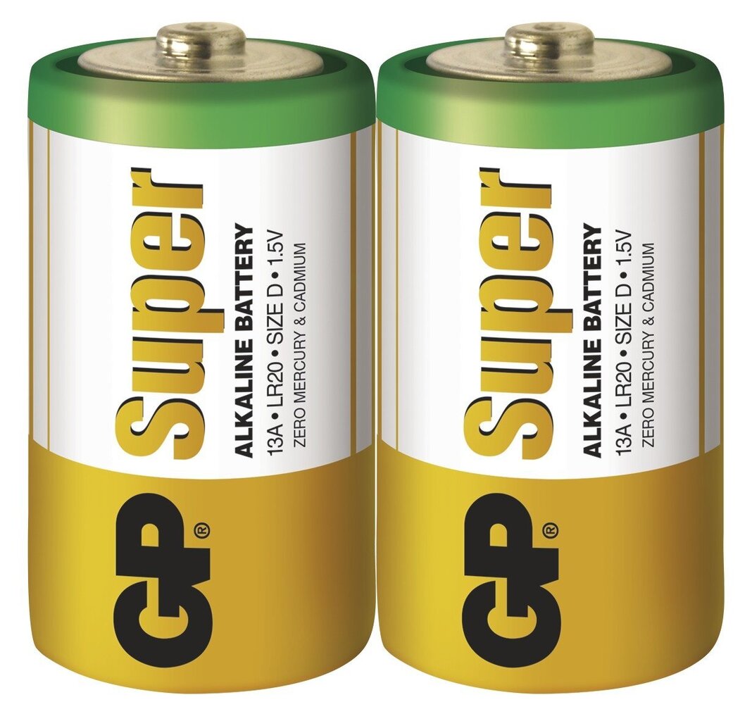 Baterija GP Super LR20 (D) цена и информация | Baterijas | 220.lv