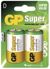 Aккумулятор GP Super LR20 (D) цена и информация | Батарейки | 220.lv