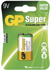 Aккумулятор GP Super 6LR61 (9V) цена и информация | Батарейки | 220.lv