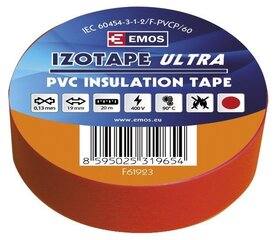 Изолента ПВХ Izotape Ultra 19/20 (красная) цена и информация | Механические инструменты | 220.lv