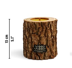 Svece ar skujkoku ēteriskajām eļļām WoodMood Rocky Original Coniferous, 13 cm cena un informācija | Sveces un svečturi | 220.lv
