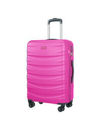 Vidējs čemodāns Puccini PC032B, M, rozā цена и информация | Чемоданы, дорожные сумки | 220.lv