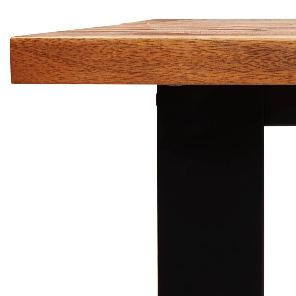 vidaXL virtuves galds, dabīgas formas malas, 180x90x75 cm, akācija цена и информация | Virtuves galdi, ēdamgaldi | 220.lv