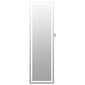 vidaXL sienas rotaslietu skapītis ar spoguli un LED, balts cena un informācija | Spoguļi | 220.lv