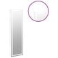 vidaXL sienas rotaslietu skapītis ar spoguli un LED, balts cena un informācija | Spoguļi | 220.lv