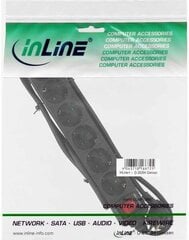 Удлинитель InLine 6 штекеров, 3 м, черный цвет цена и информация | Удлинители | 220.lv